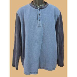 Johnston & Murphy Mens Blue Henley XL